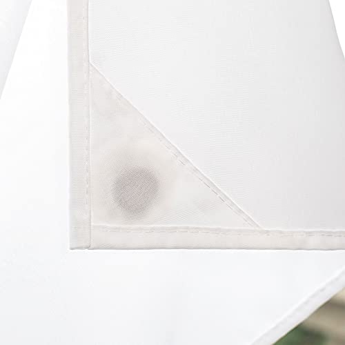 Barossa Design No Hooks Required Waffle Weave Shower Curtain with Snap in Liner