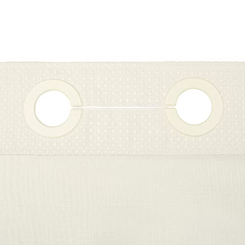 Barossa Design No Hooks Required Waffle Weave Shower Curtain with Snap in Liner