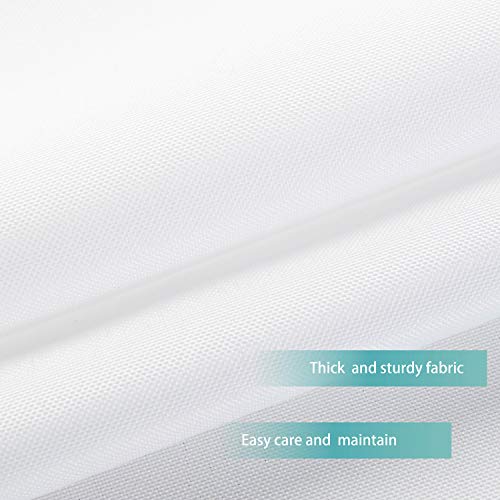 Barossa Design Water-Repellent Fabric Shower Curtain or Liner with 9 Handy Mesh Pockets