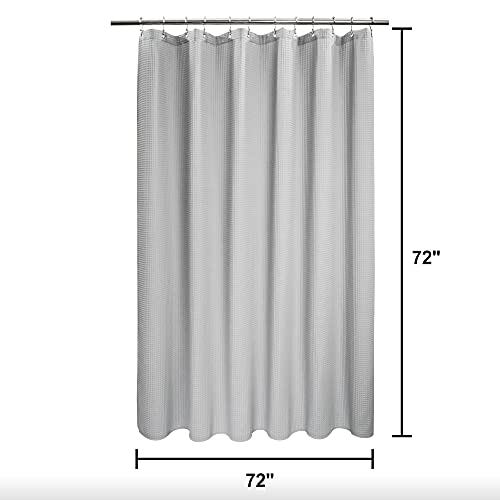 Barossa Design Cotton Blend Shower Curtain Honeycomb Waffle Weave