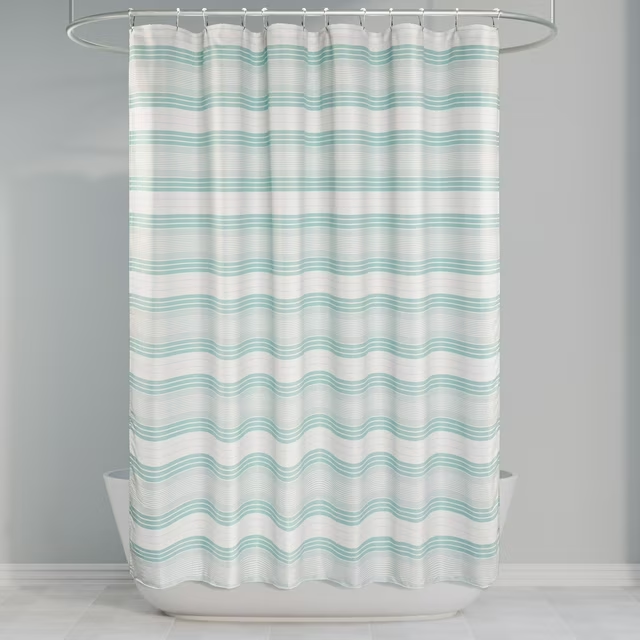 Barossa Design Beach Stripe Shower Curtain for Bathroom,Water Repellent