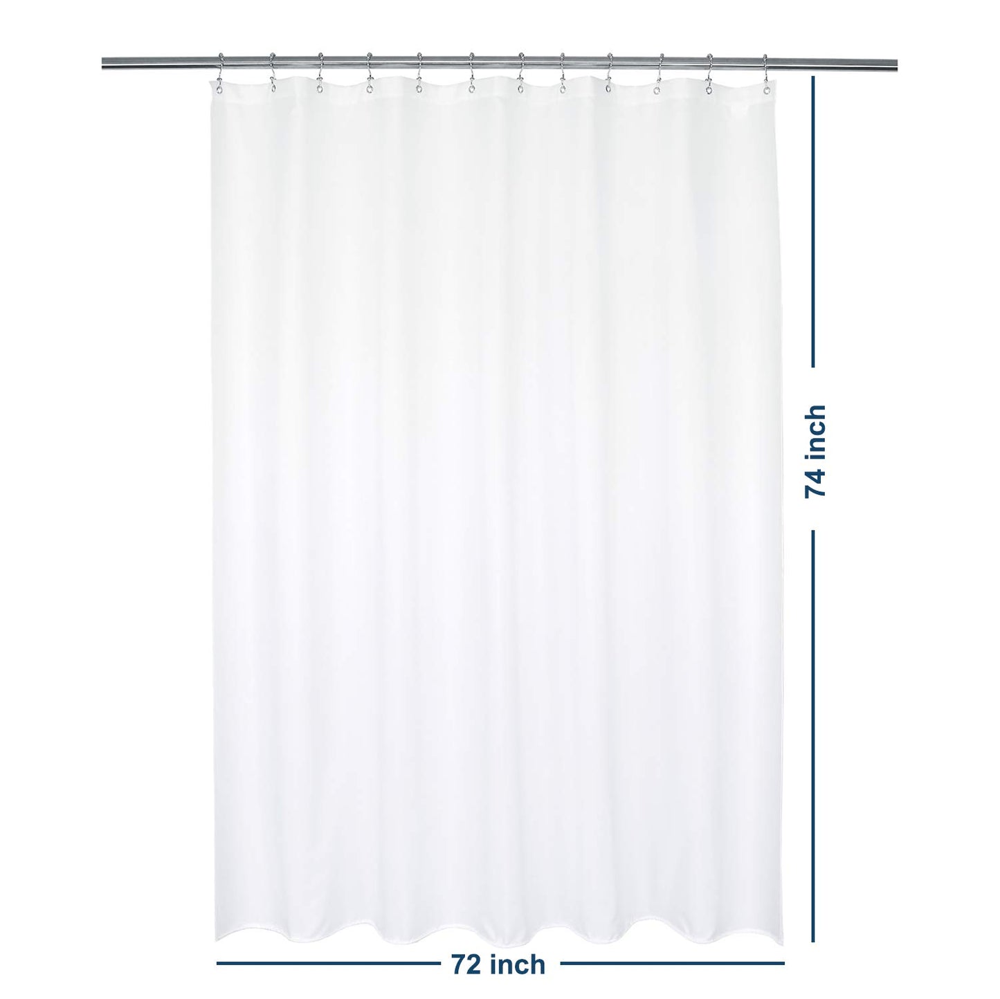 Barossa Design Waterproof Fabric Shower Curtain or Liner Microfiber