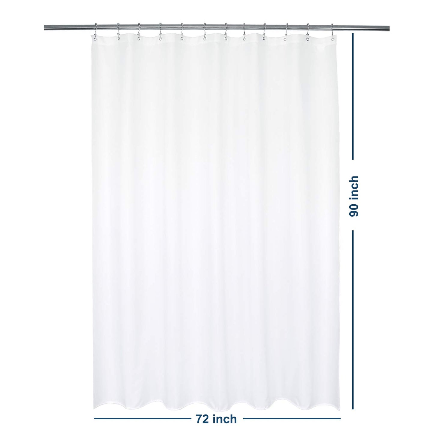 Barossa Design Waterproof Fabric Shower Curtain or Liner Microfiber