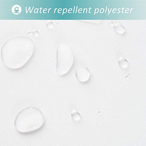 Barossa Design Water-Repellent Fabric Shower Curtain or Liner with 9 Handy Mesh Pockets