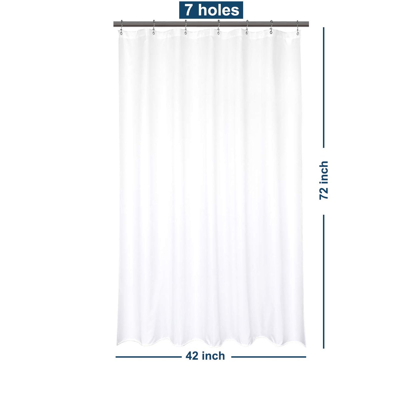 Barossa Design Waterproof Fabric Shower Curtain or Liner Microfiber