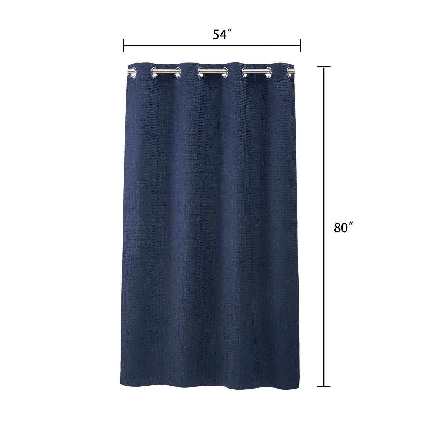 Barossa Design Waffle Weave Shower Curtain with Snap-in Liner