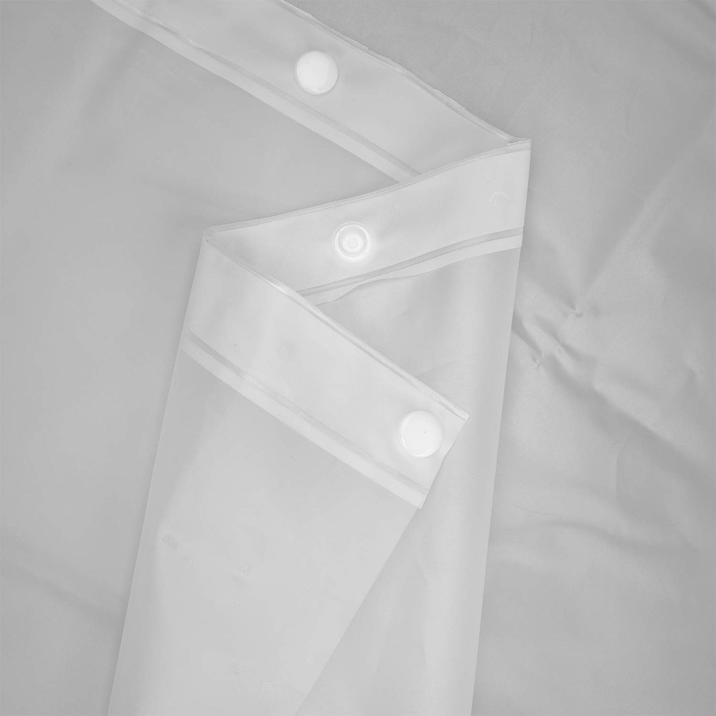 Barossa Design Plastic(PEVA) Snap in Shower Curtain Liner Replacement with Magnets Removable Liner