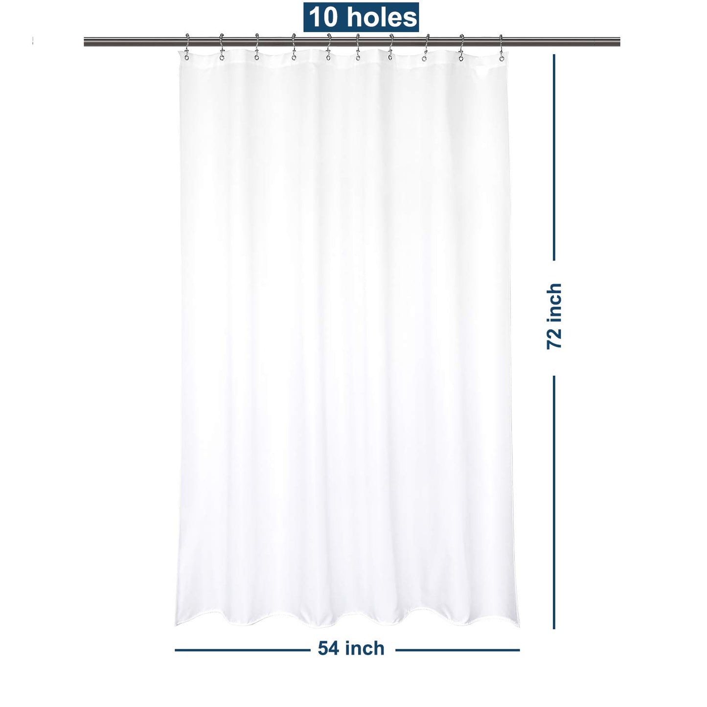 Barossa Design Waterproof Fabric Shower Curtain or Liner Microfiber
