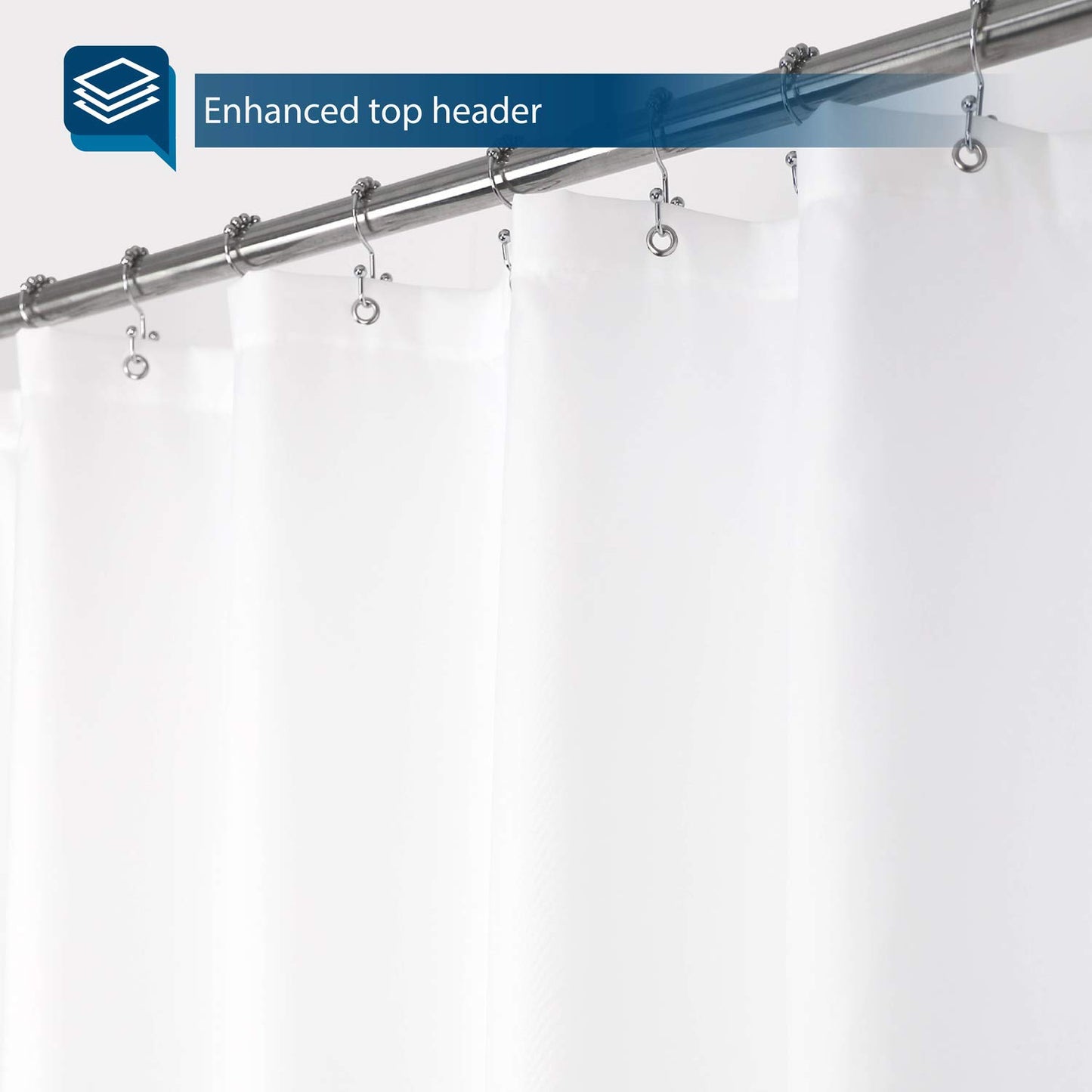 Barossa Design Waterproof Fabric Shower Curtain or Liner Microfiber