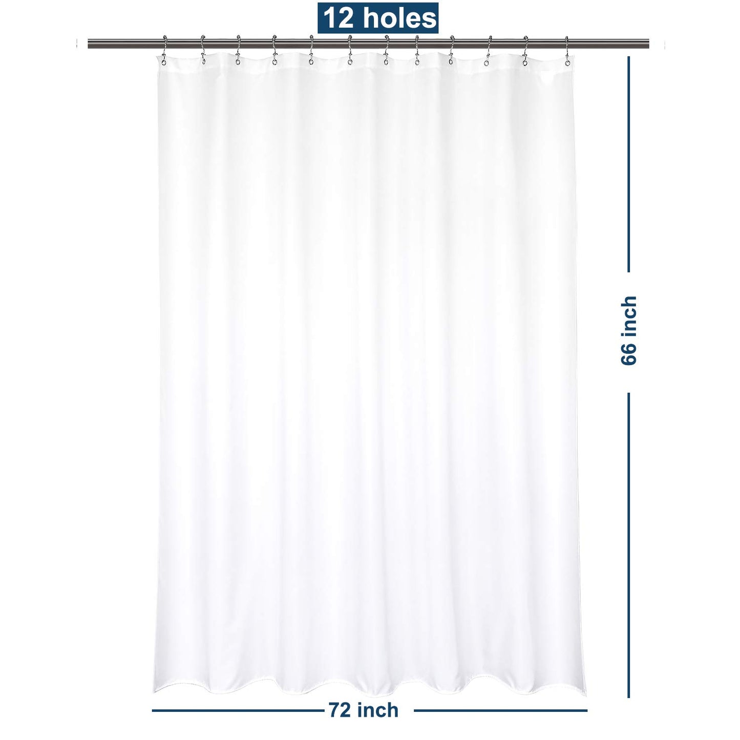Barossa Design Waterproof Fabric Shower Curtain or Liner Microfiber