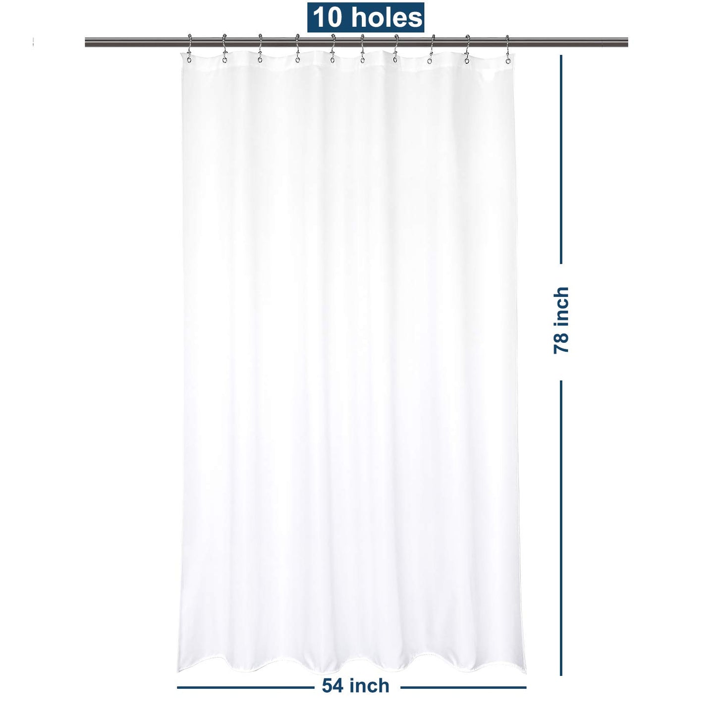 Barossa Design Waterproof Fabric Shower Curtain or Liner Microfiber