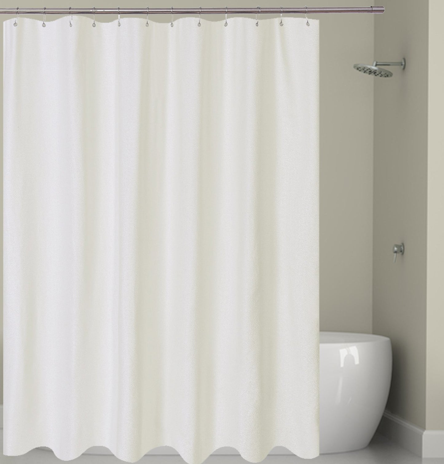 Barossa Design Waterproof Fabric Shower Curtain or Liner Microfiber