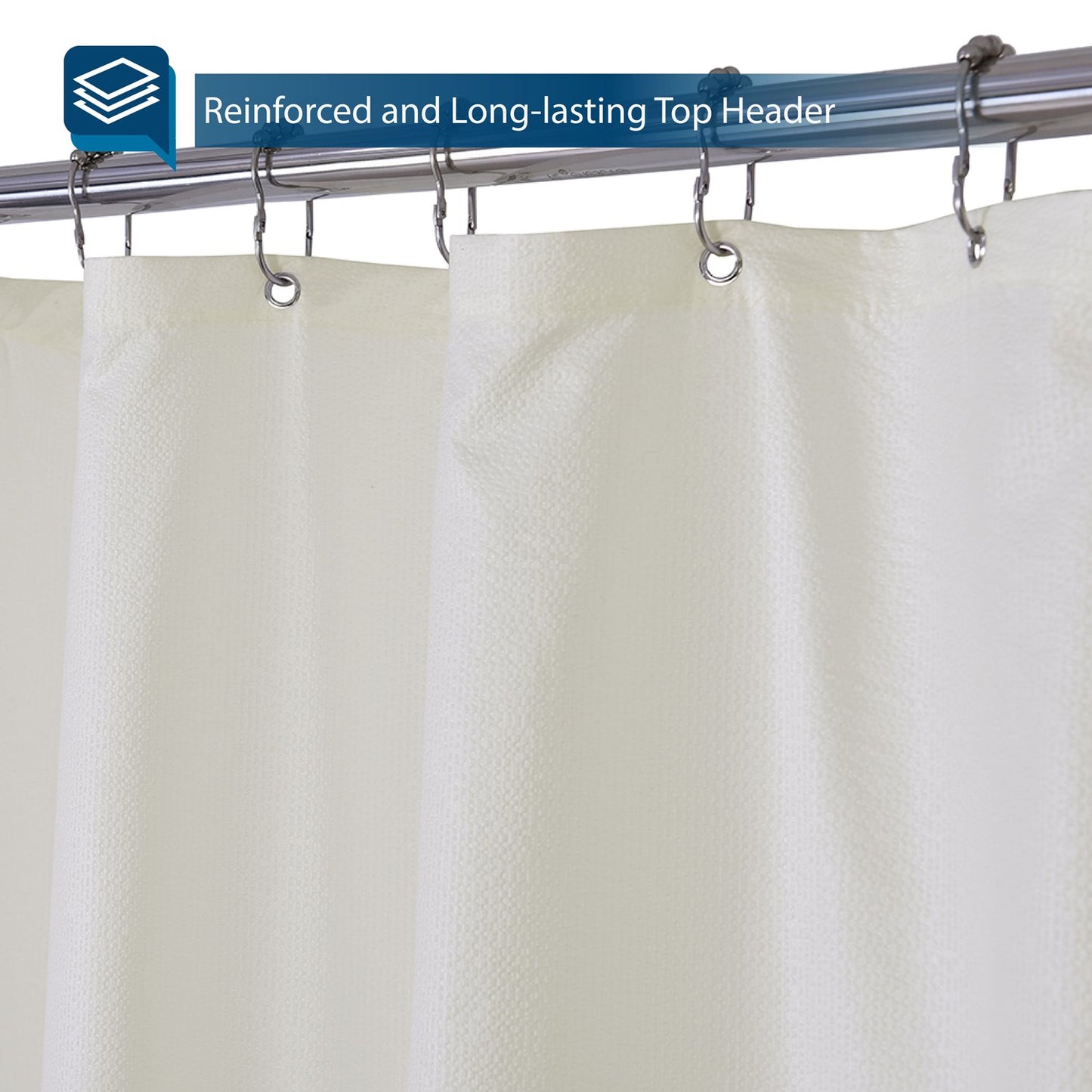 Barossa Design Waterproof Fabric Shower Curtain or Liner Microfiber