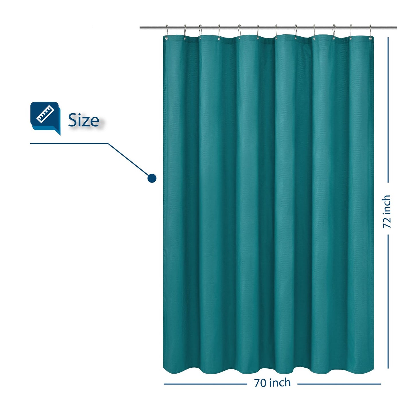 Barossa Design Waterproof Fabric Shower Curtain or Liner Microfiber