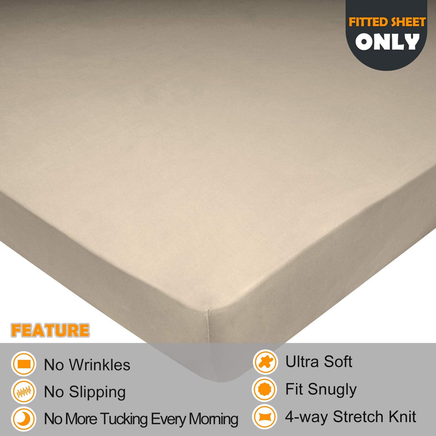 Barossa Design Soft Stretch Fitted Sheet