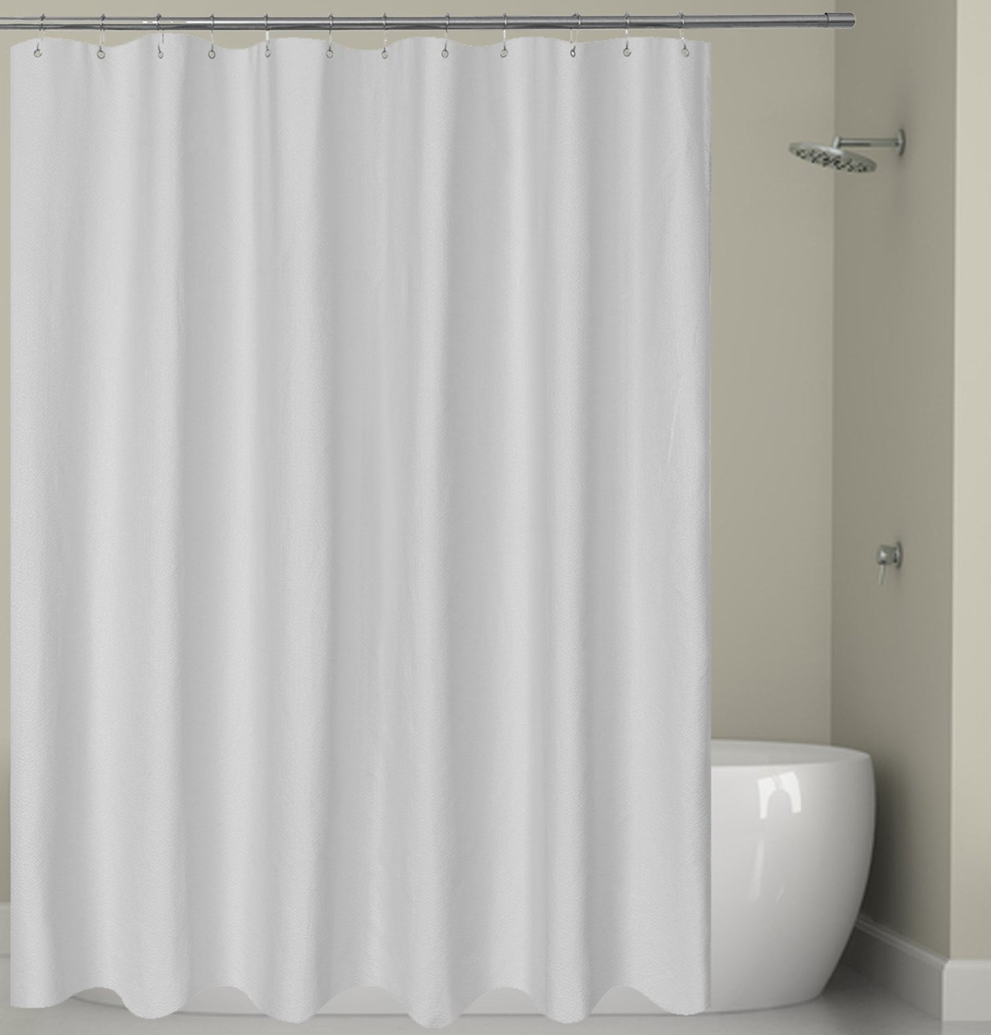 Barossa Design Waterproof Fabric Shower Curtain or Liner Microfiber