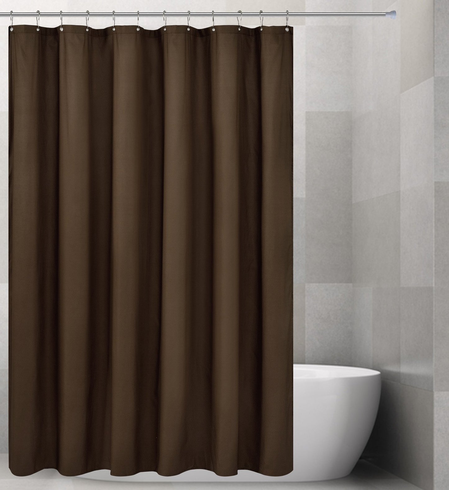 Barossa Design Waterproof Fabric Shower Curtain or Liner Microfiber