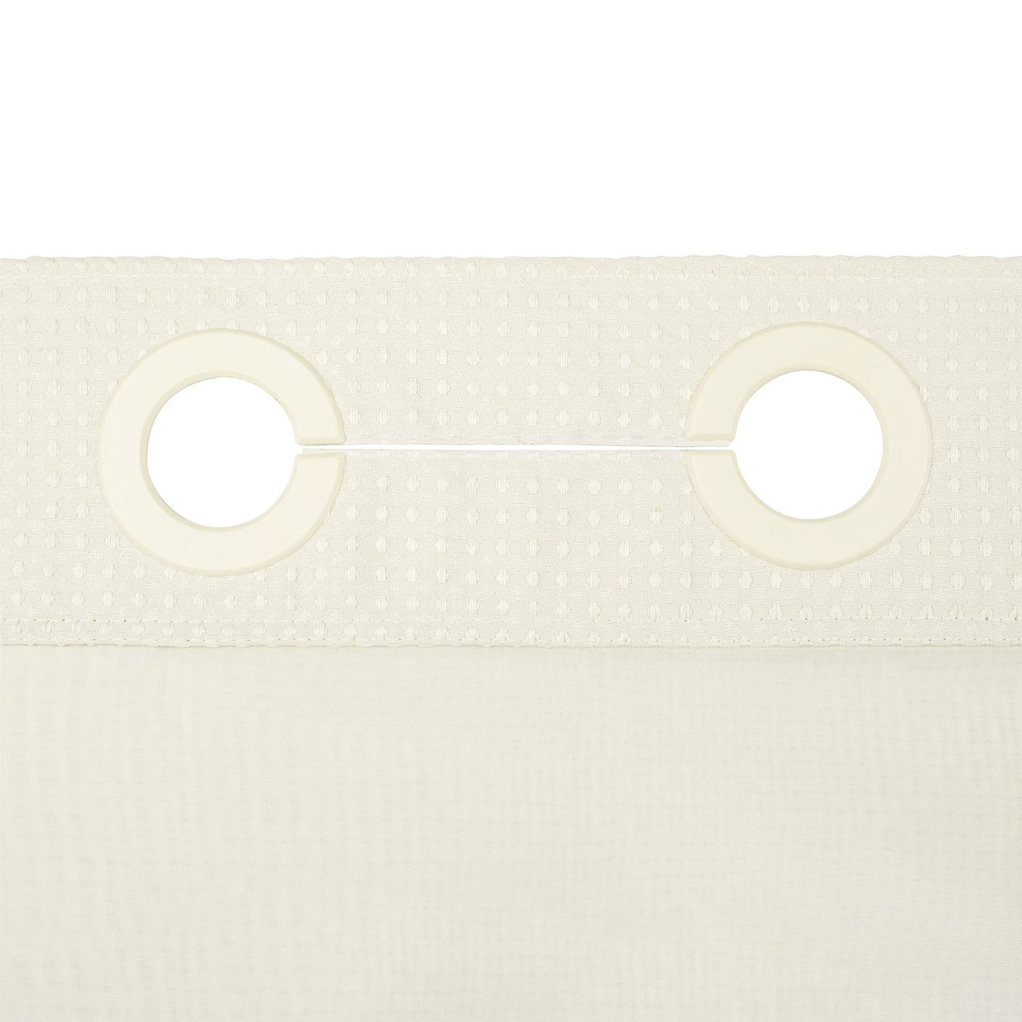 Barossa Design No Hooks Required Waffle Weave Shower Curtain with Snap in Liner