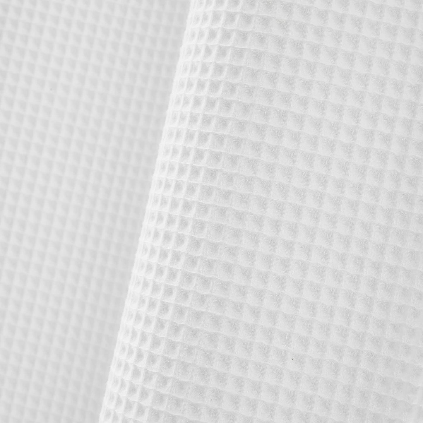 Barossa Design Waffle Weave Shower Curtain with Snap-in Liner