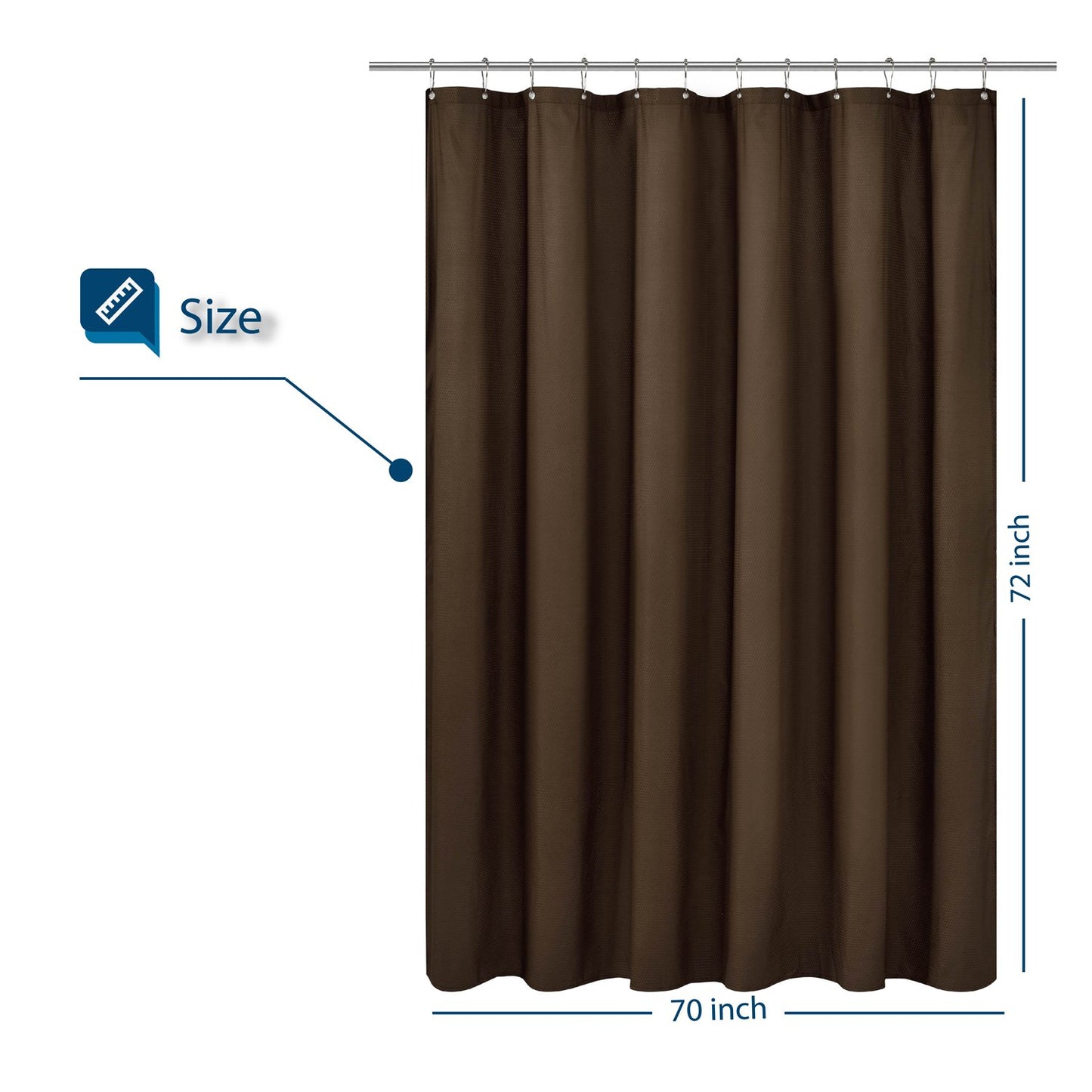 Barossa Design Waterproof Fabric Shower Curtain or Liner Microfiber