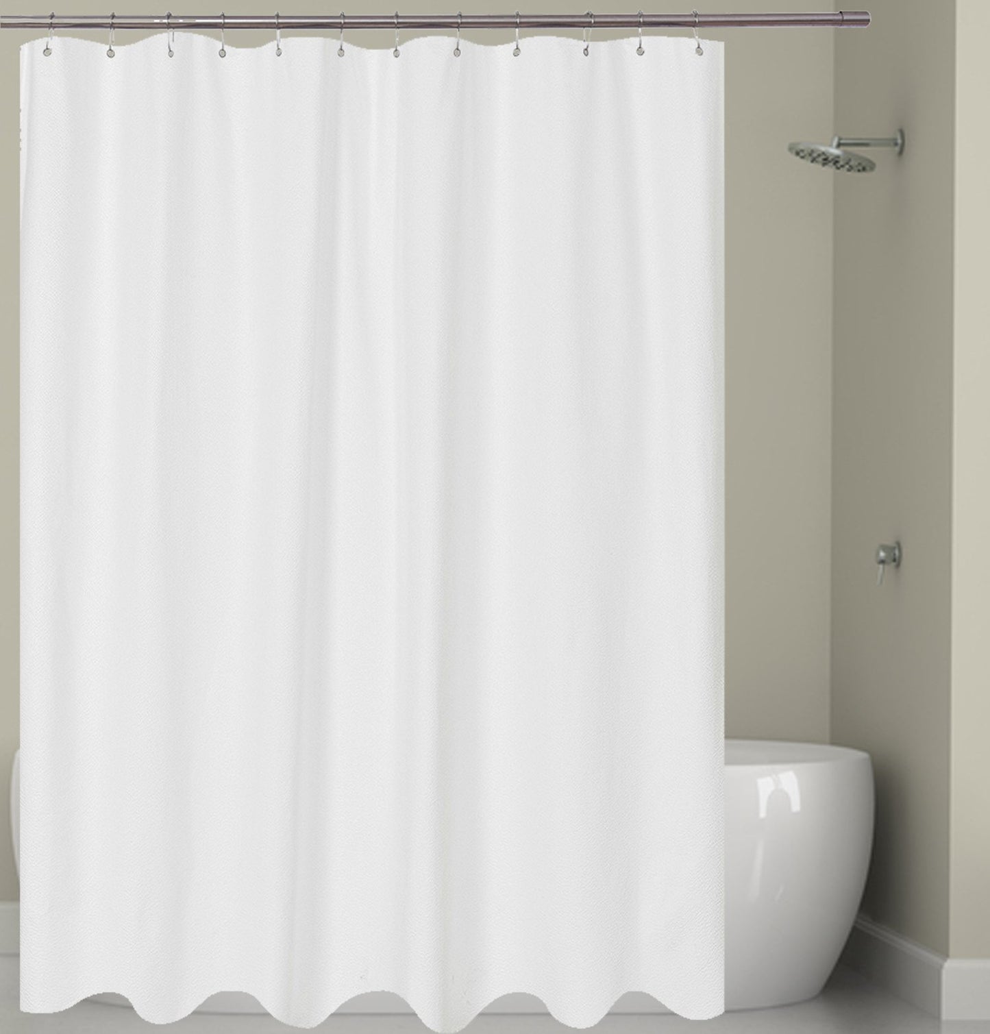 Barossa Design Waterproof Fabric Shower Curtain or Liner Microfiber