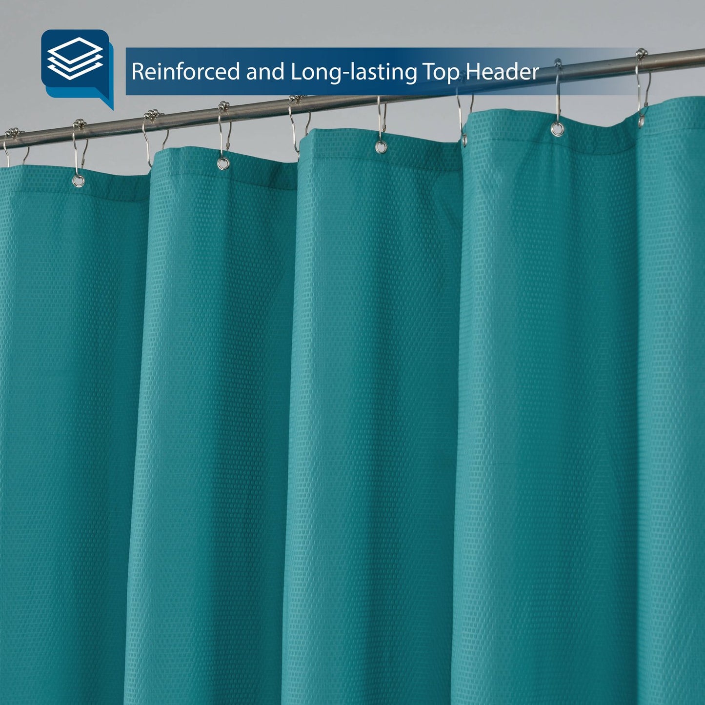 Barossa Design Waterproof Fabric Shower Curtain or Liner Microfiber