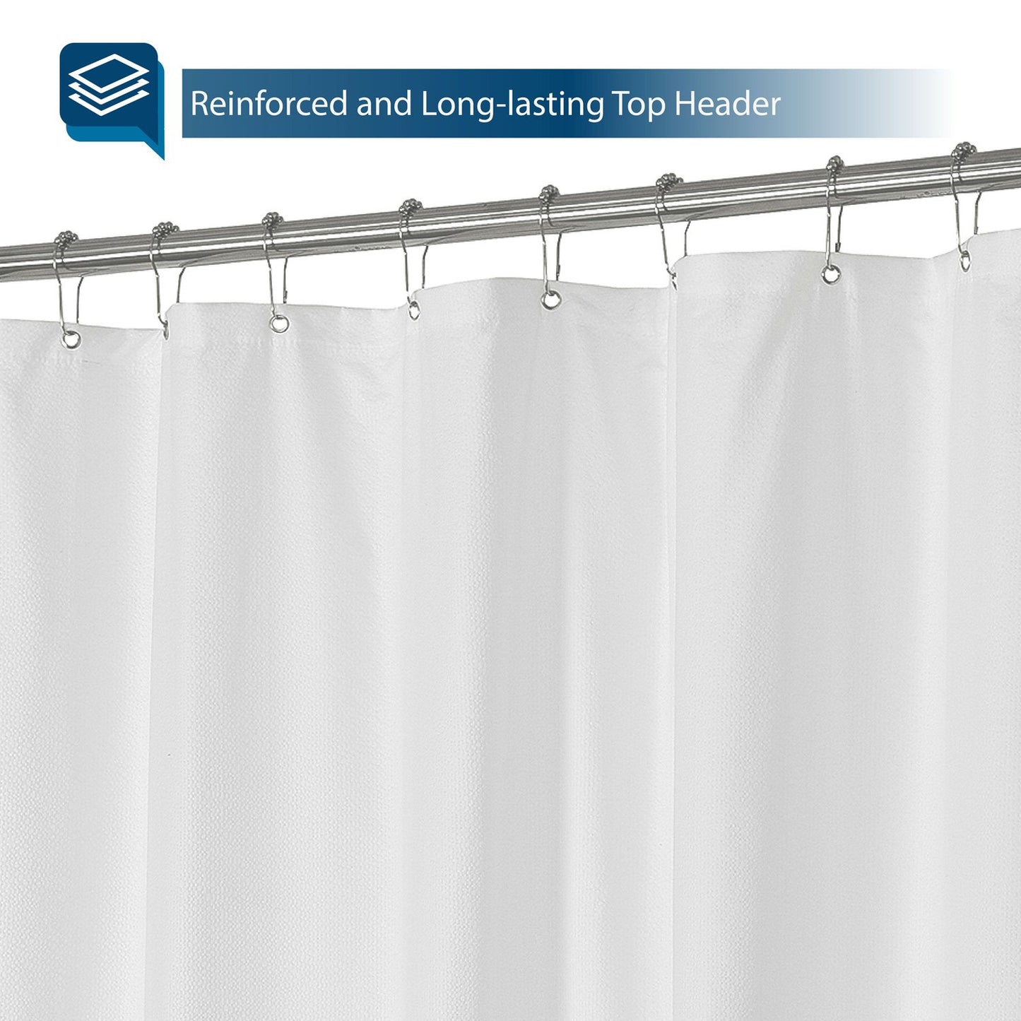 Barossa Design Waterproof Fabric Shower Curtain or Liner Microfiber