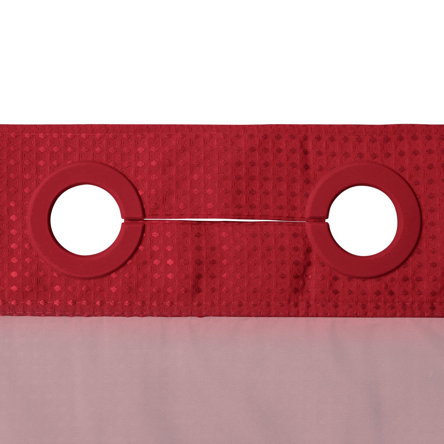 Barossa Design No Hooks Required Waffle Weave Shower Curtain with Snap in Liner