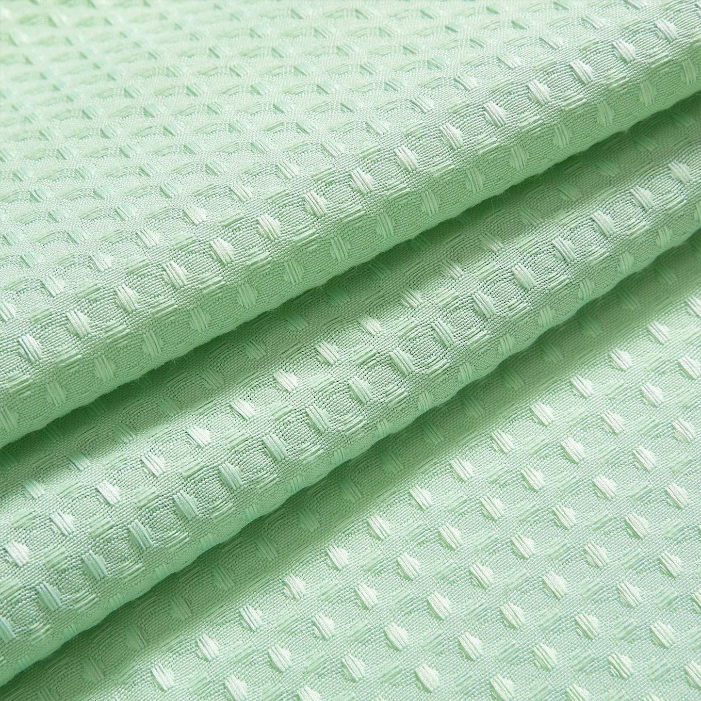 Barossa Design No Hooks Required Waffle Weave Shower Curtain with Snap in Liner