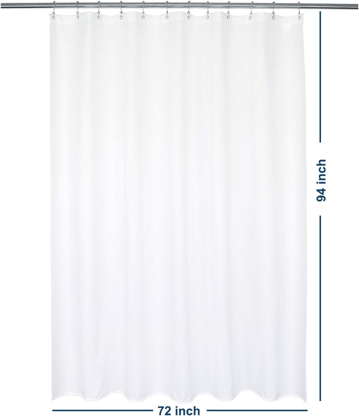 Barossa Design Hotel Quality Soft Fabric Shower Curtain Liner