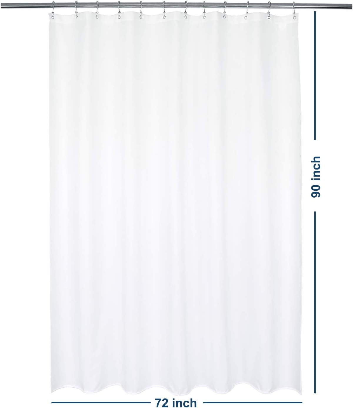Barossa Design Hotel Quality Soft Fabric Shower Curtain Liner