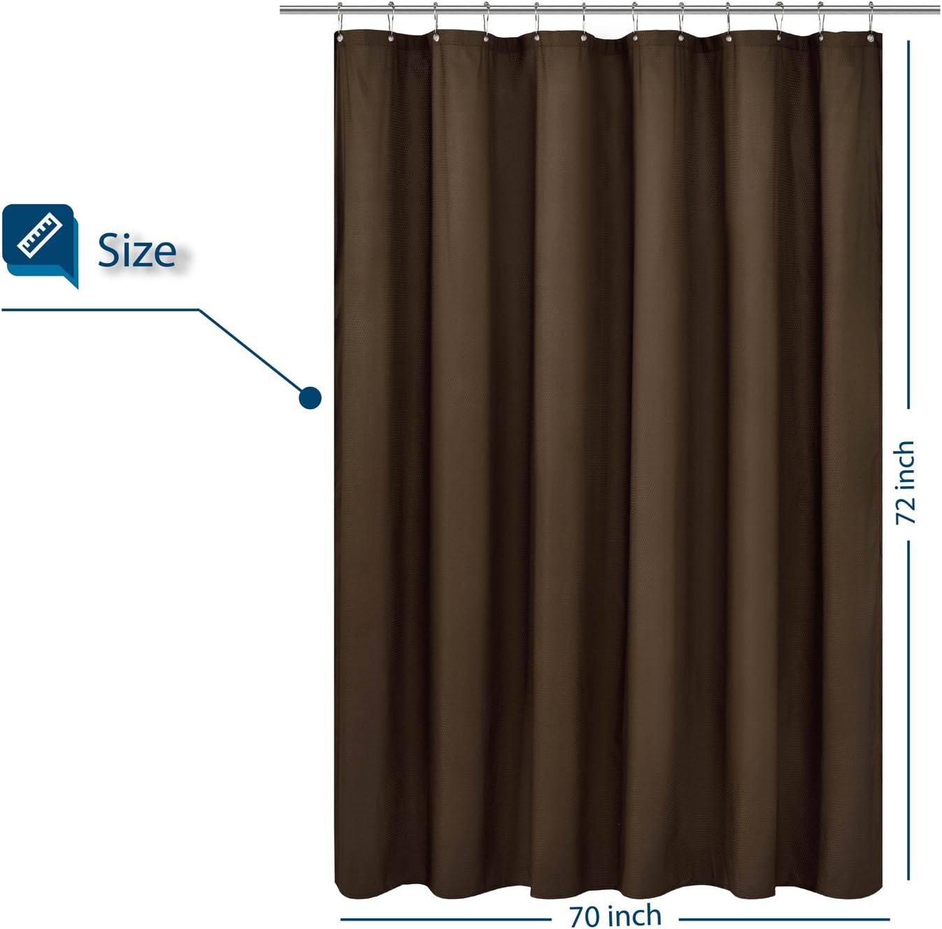 Barossa Design Hotel Quality Soft Fabric Shower Curtain Liner