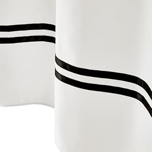 Barossa Design Shower Curtain with Snap in Liner and Stripe