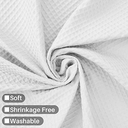 Barossa Design Cotton Blend Shower Curtain Honeycomb Waffle Weave