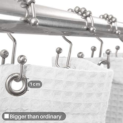 Barossa Design Cotton Blend Shower Curtain Honeycomb Waffle Weave