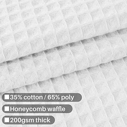 Barossa Design Cotton Blend Shower Curtain Honeycomb Waffle Weave