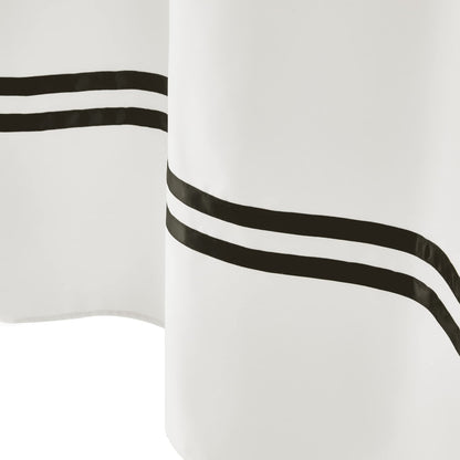 Barossa Design Shower Curtain with Snap in Liner and Stripe