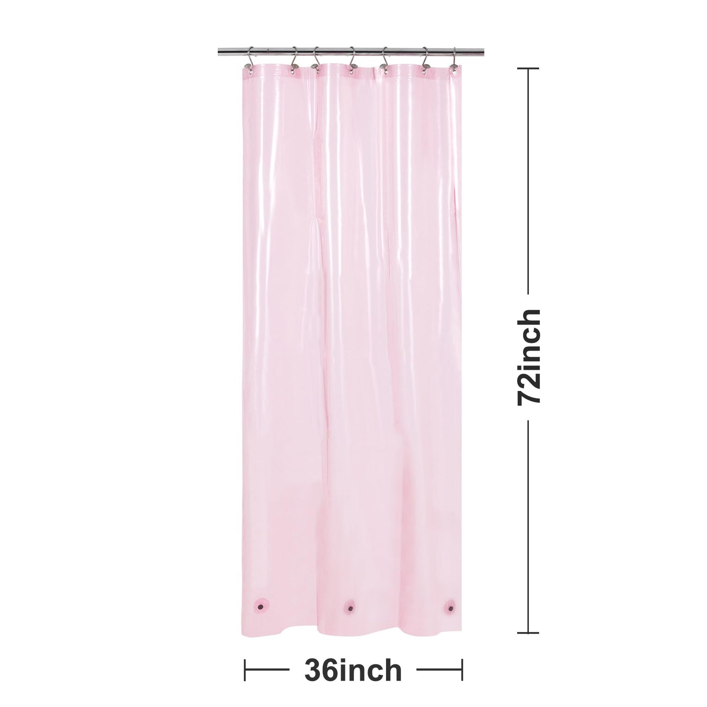 Barossa Design Premium PEVA Plastic Shower Liner with Rustproof Grommets