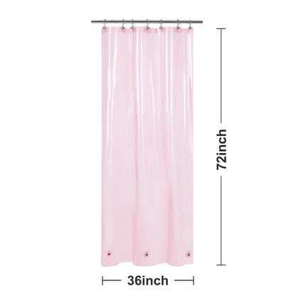 Barossa Design Premium PEVA Plastic Shower Liner with Rustproof Grommets