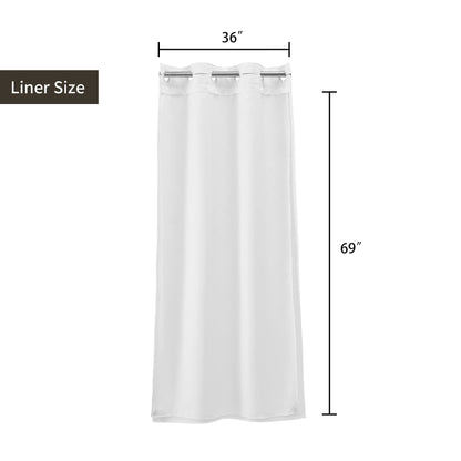Barossa Design Waffle Weave Shower Curtain with Snap-in Liner