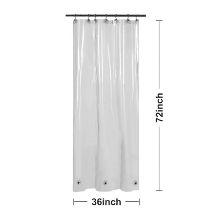 Barossa Design Premium PEVA Plastic Shower Liner with Rustproof Grommets