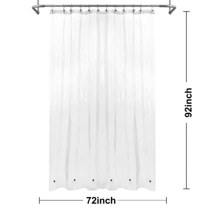 Barossa Design Premium PEVA Plastic Shower Liner with Rustproof Grommets