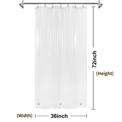 Barossa Design Premium PEVA Plastic Shower Liner with Rustproof Grommets