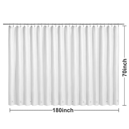 Barossa Design Premium PEVA Plastic Shower Liner with Rustproof Grommets