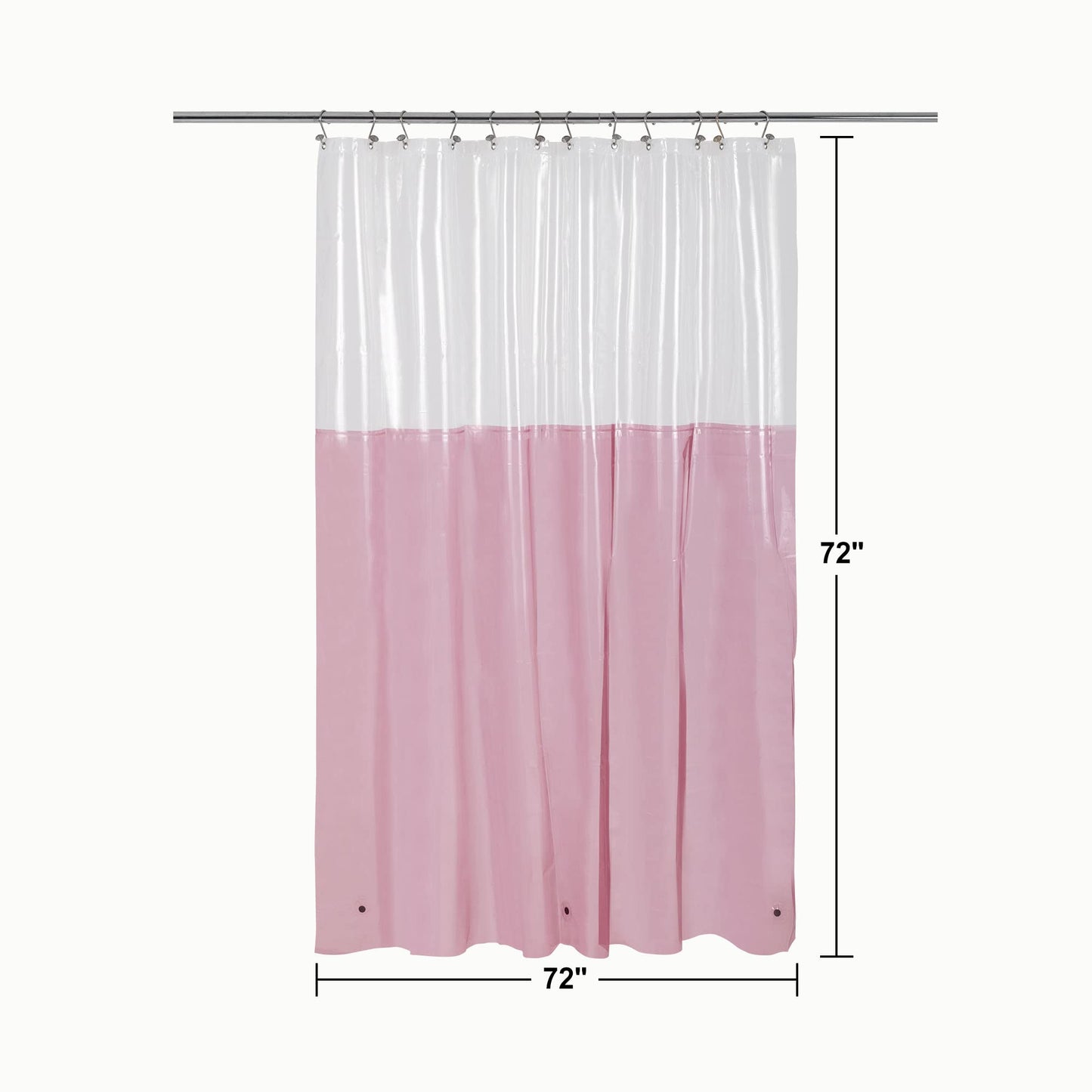 Barossa Design Premium PEVA Plastic Shower Liner with Rustproof Grommets