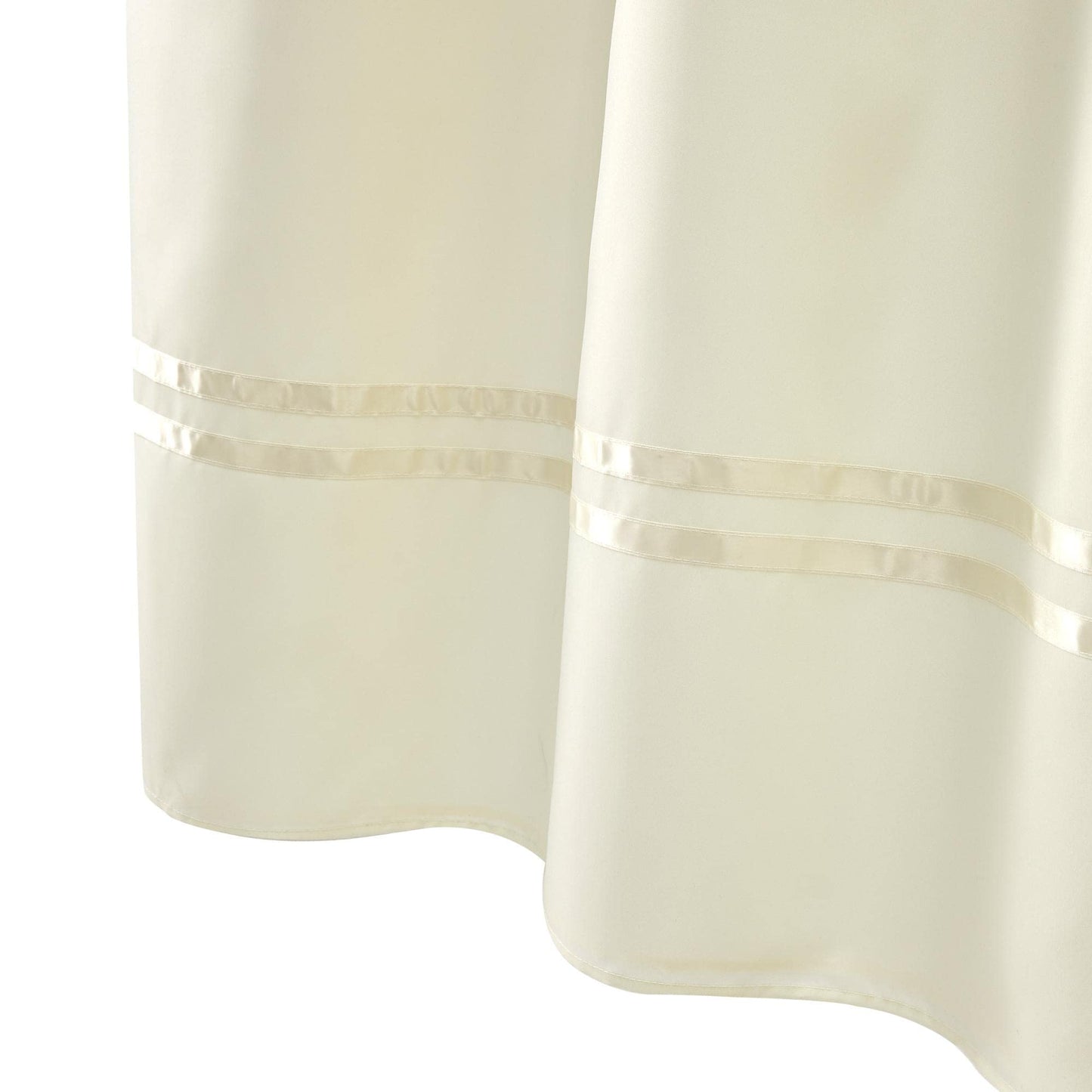 Barossa Design Shower Curtain with Snap in Liner and Stripe