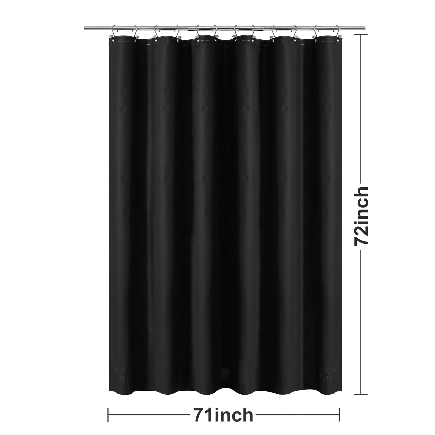 Barossa Design Premium PEVA Plastic Shower Liner with Rustproof Grommets