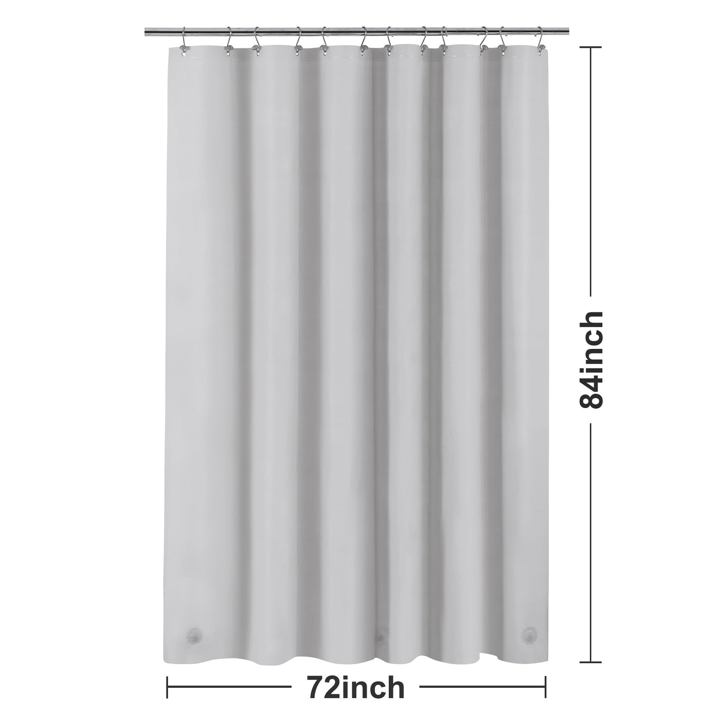 Barossa Design Premium PEVA Plastic Shower Liner with Rustproof Grommets