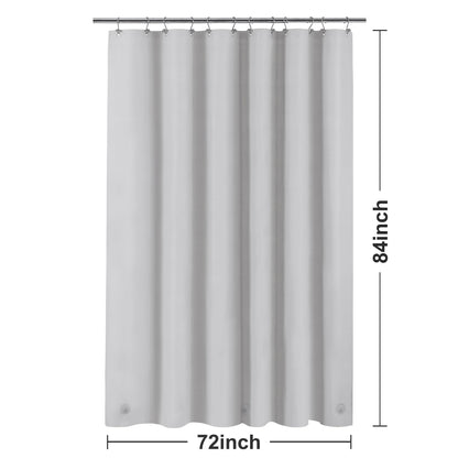 Barossa Design Premium PEVA Plastic Shower Liner with Rustproof Grommets