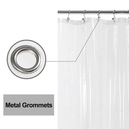 Barossa Design Premium PEVA Plastic Shower Liner with Rustproof Grommets